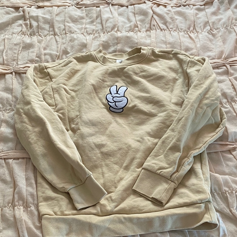 Disney Sweatshirt with Mickey Peace Sign